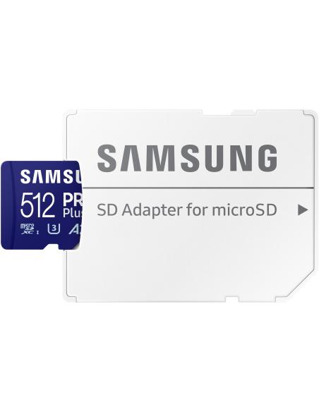 Samsung PRO Plus MicroSDXC 512GB UHS-I U3 A2 V30 Clase 10 con Adaptador SD