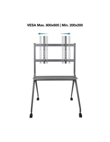TooQ FS20205M-B Soporte de Suelo con Ruedas para Pantallas 50 - 86" Máx. 120 Kg Gris