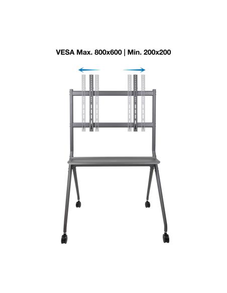 TooQ FS20205M-B Soporte de Suelo con Ruedas para Pantallas 50 - 86" Máx. 120 Kg Gris