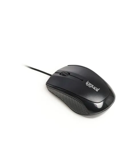 Iggual IGG316849 COM-BASIC Ratón Óptico 800DPI Negro