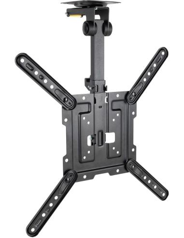 TooQ LPCE1123TSLI-B Soporte de Techo Inclinable y Giratorio para Monitor/TV 23"-55" Máx. 20Kg Negro