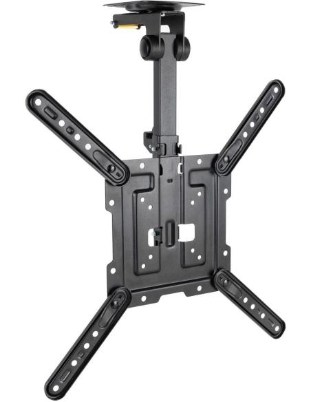 TooQ LPCE1123TSLI-B Soporte de Techo Inclinable y Giratorio para Monitor/TV 23"-55" Máx. 20Kg Negro