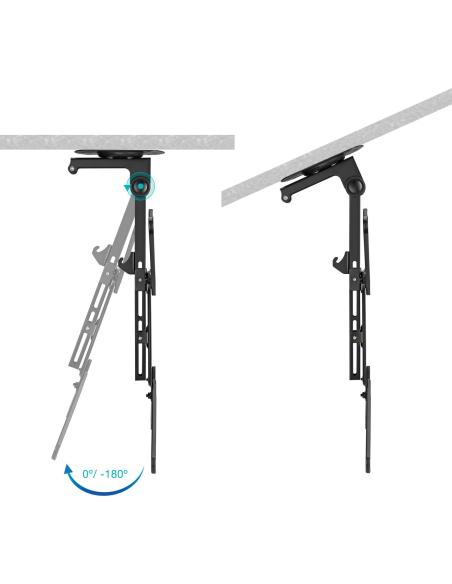 TooQ LPCE1123TSLI-B Soporte de Techo Inclinable y Giratorio para Monitor/TV 23"-55" Máx. 20Kg Negro