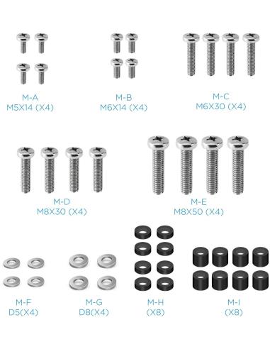TooQ LPCE1123TSLI-B Soporte de Techo Inclinable y Giratorio para Monitor/TV 23"-55" Máx. 20Kg Negro