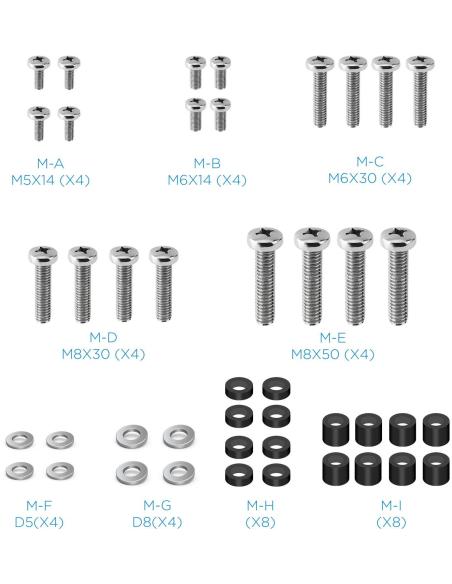 TooQ LPCE1123TSLI-B Soporte de Techo Inclinable y Giratorio para Monitor/TV 23"-55" Máx. 20Kg Negro