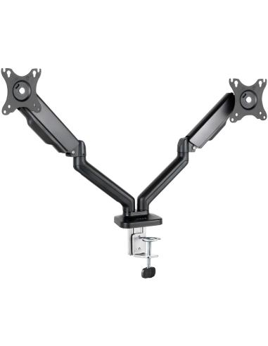 TooQ DB5132TNR-B Soporte de Mesa para 2 Pantallas 17"-32" Máx. 9Kg Negro