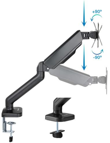 TooQ DB5032TNR-B Soporte de Mesa para Monitor 17"-32" Máx. 9 Kg Negro