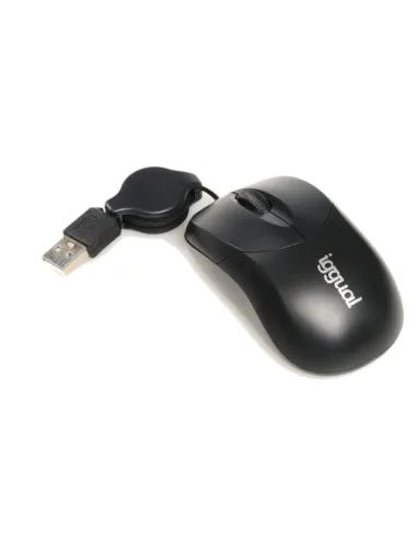 Iggual IGG316832 Com-Basic Ratón Retráctil 800DPI Negro