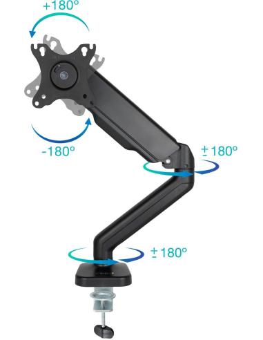 TooQ DB5032TNR-B Soporte de Mesa para Monitor 17"-32" Máx. 9 Kg Negro