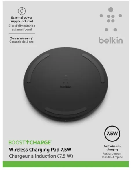 Belkin BoostCharge WIA001VFBK Base de Carga 10W Negra