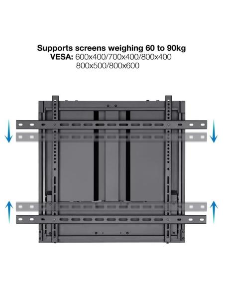 TooQ LPHA7090 Píxel Soporte de Pared para Pantallas Interactivas Regulables para TV 70"-90" VESA 800x600 Máx