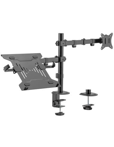 Ewent EW1519 Soporte para Monitor/TV hasta 32" y Ordenador Portátil hasta 15.6" Negro