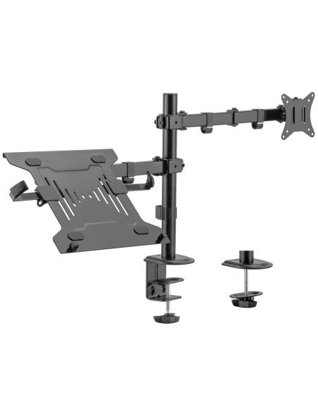 Ewent EW1519 Soporte para Monitor/TV hasta 32" y Ordenador Portátil hasta 15.6" Negro