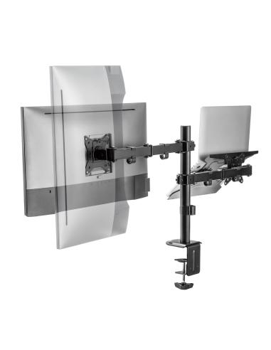 Ewent EW1519 Soporte para Monitor/TV hasta 32" y Ordenador Portátil hasta 15.6" Negro