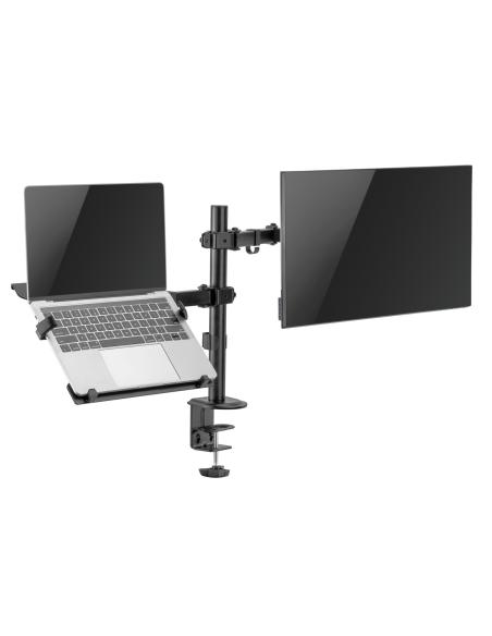 Ewent EW1519 Soporte para Monitor/TV hasta 32" y Ordenador Portátil hasta 15.6" Negro