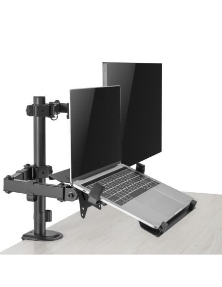 Ewent EW1519 Soporte para Monitor/TV hasta 32" y Ordenador Portátil hasta 15.6" Negro