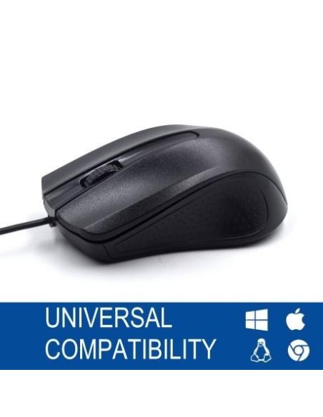 Ewent EW3300 Ratón Óptico Ambidextro USB 1000DPI Negro