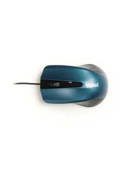 iggual IGG317549 Com-Ergonomic-RL Ratón Óptico 800DPI Azul
