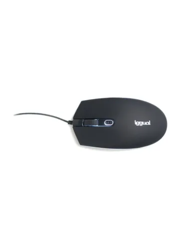iggual IGG317624 COM-LED-1600DPI Ratón Óptico Negro