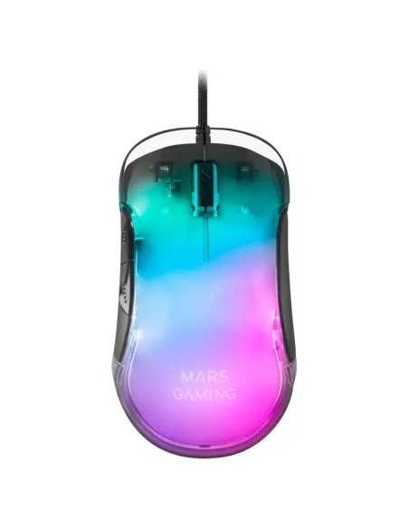 Mars Gaming MMGLOW Raton Gaming RGB 12800DPI Negro
