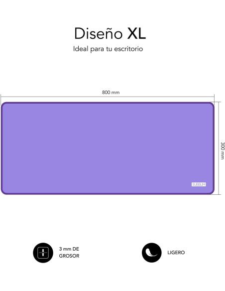 Subblim Harmony Pack Ratón Inalámbrico + Alfombrilla Gaming XL Púrpura