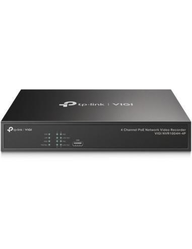 TP-Link VIGI NVR1004H-4P Grabador de Video en Red (NVR) 4 canales Negro