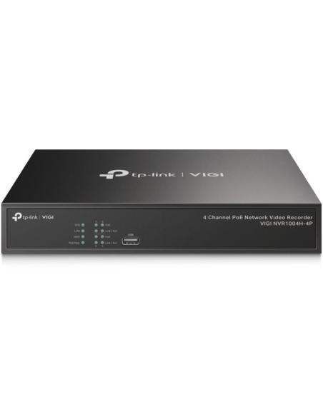 TP-Link VIGI NVR1004H-4P Grabador de Video en Red (NVR) 4 canales Negro
