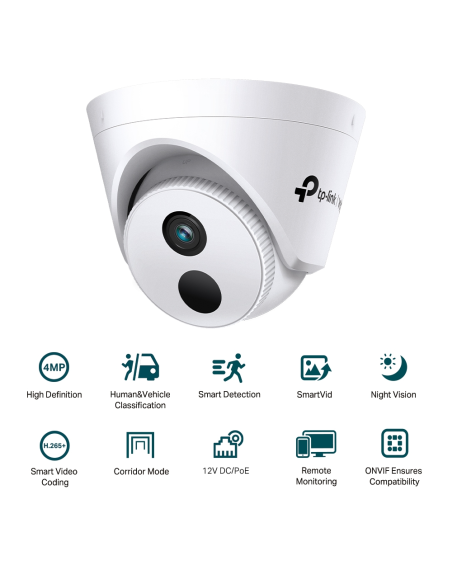 TP-Link VIGI C440I Cámara de Videovigilancia de Interior Tipo Turret 4mm 4MP Blanca