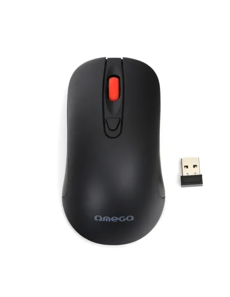 Omega OM0520WB Ratón XL Inalámbrico 1600DPI Negro