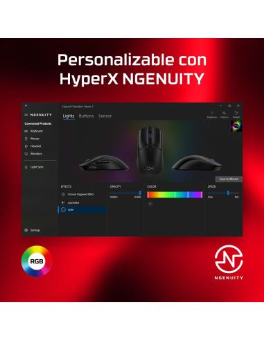 HyperX Pulsefire Haste 2 6N0A8AA Ratón Gaming Blanco