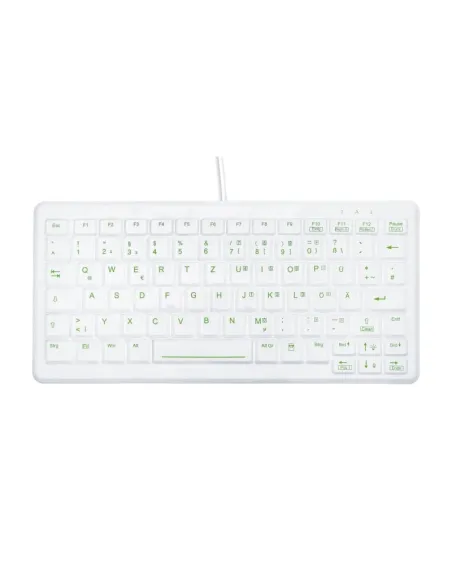 Active Key AK-CB4110 Teclado Lavable Desinfectable Retroiluminable USB QWERTY Internacional EEUU Blanco