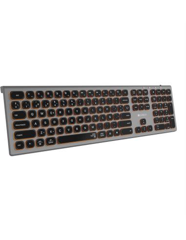 Subblim SUBKB-3MIE310 Teclado Inalámbrico Bluetooth/2.4GHz Master Iluminado Gris/Negro