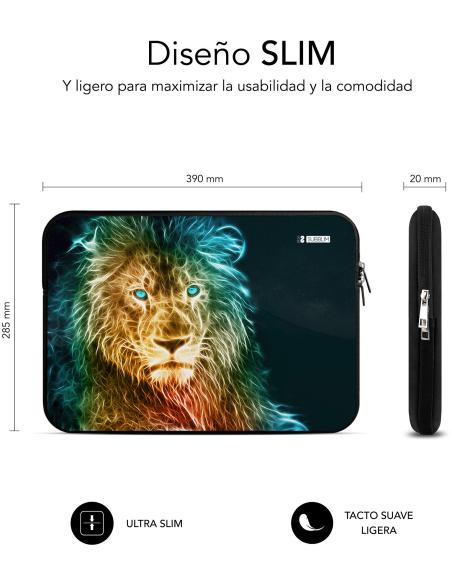 Subblim Trendy Sleeve Neo Lion Funda para Portátil de 15.6"