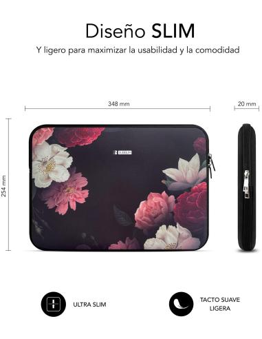 Subblim Trendy Sleeve Neo Flowers Funda para Portátil hasta 14"
