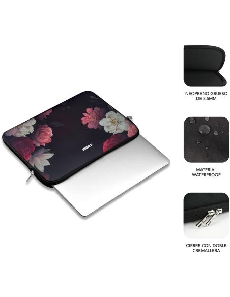 Subblim Trendy Sleeve Neo Flowers Funda para Portátil de 15.6"
