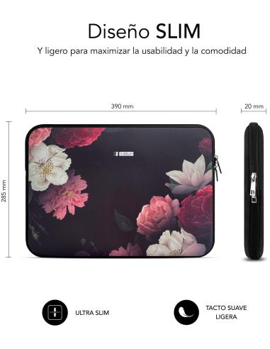 Subblim Trendy Sleeve Neo Flowers Funda para Portátil de 15.6"