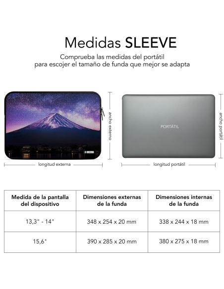 Subblim Trendy Sleeve Neo Mountain Funda para Portátil hasta 15.6"