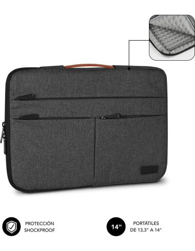 Subblim SUBLS-AP36001 Mochila para Portátil hasta 14" Gris Oscura
