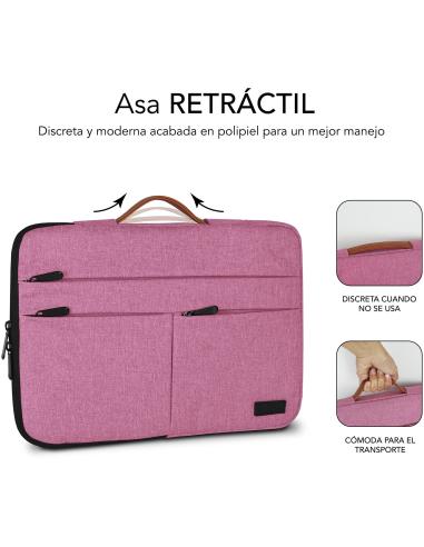 Subblim Air Padding 360 Sleeve Rosa Funda para Portátil de 15.6"