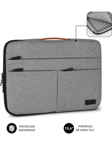Subblim Air Padding 360 Sleeve Light Grey Funda para Portátil de 15.6"