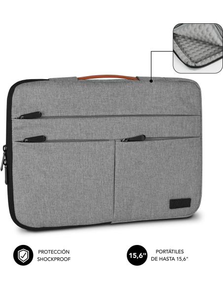 Subblim Air Padding 360 Sleeve Light Grey Funda para Portátil de 15.6"
