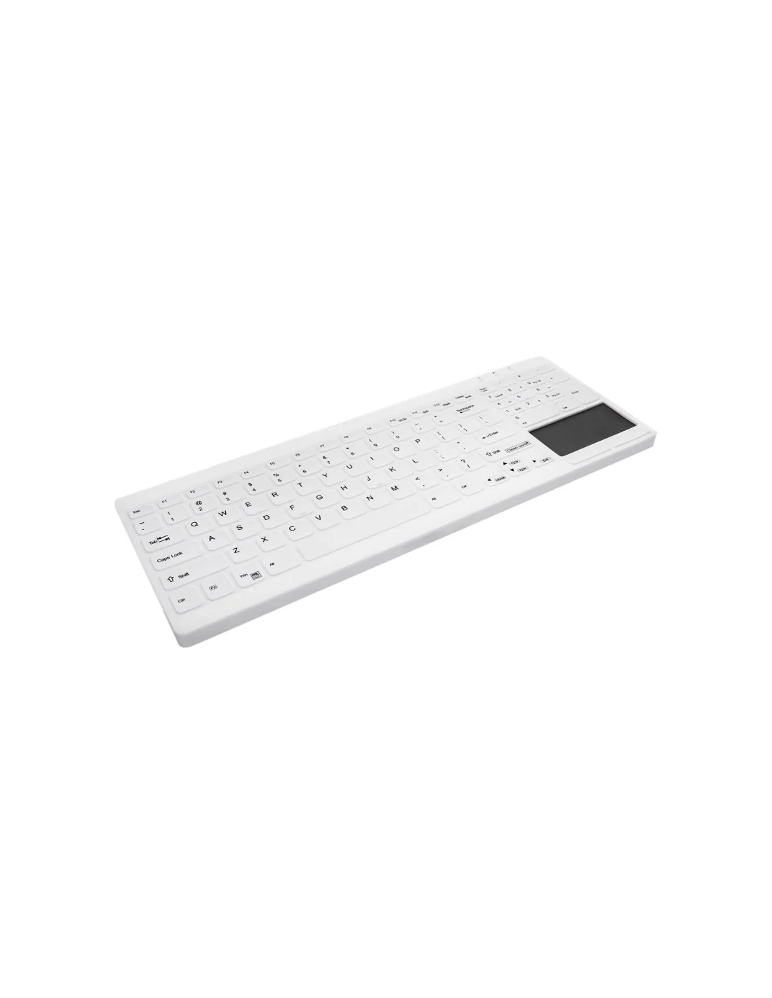 Active Key AK-C7412F-GUS-W/SP Teclado lavable y Desinfectable con Touchpad USB Blanco