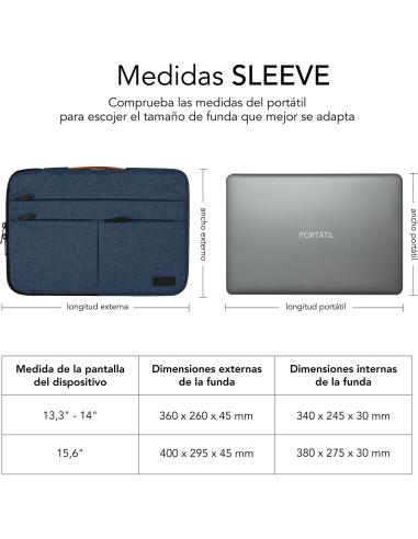 Subblim Air Padding 360 Sleeve Azul Funda para Portátil de 14"