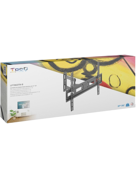 TooQ LP7863TN-B Soporte de Pared Inclinable y Giratorio para Pantallas 37 - 70" Máx. 35Kg Negro