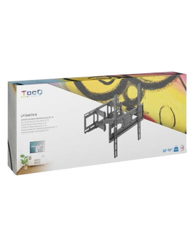 TooQ LP7846TN-B Soporte de Pared Inclinable y Giratorio para TV 32"-70" Máx. 40Kg Negro