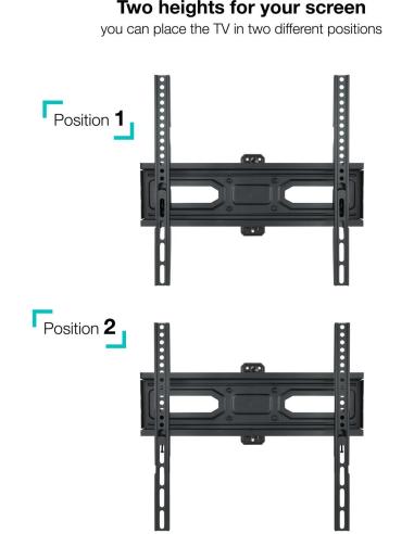 TooQ LP7843TN-B Soporte de Pared Inclinable y Giratorio para Pantallas 32"-55" Máx. 35Kg Negro