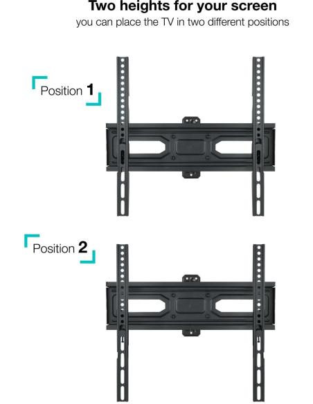 TooQ LP7843TN-B Soporte de Pared Inclinable y Giratorio para Pantallas 32"-55" Máx. 35Kg Negro