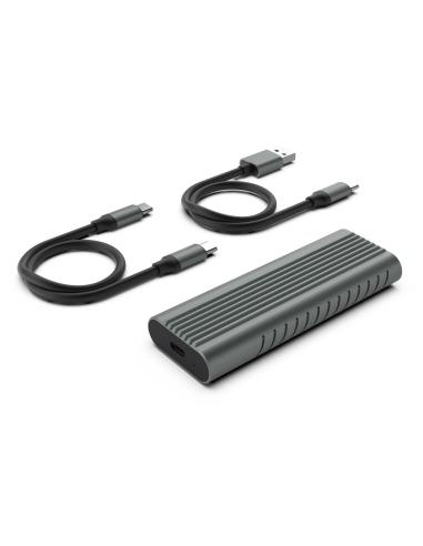 Ewent EW7025 Caja para Disco Duro Externo  SSD M.2 Gris