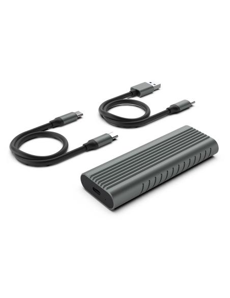Ewent EW7025 Caja para Disco Duro Externo  SSD M.2 Gris