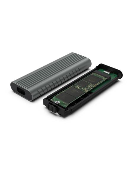 Ewent EW7025 Caja para Disco Duro Externo  SSD M.2 Gris